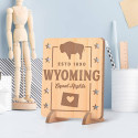 Personalized Wyoming with ESTD Wooden Gift Card