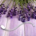 Personalized Engravable Polished Sterling silver Oval ID Rolo Bracelet