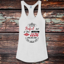 Personalized Close To Perfect Brthday Shirttail Satin Jersey Tank