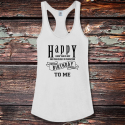 Personalized Happy Birthday To Me Shirttail Satin Jersey Tank