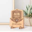 Personalized US Senior Airman Wooden Military Gift Card