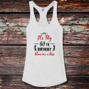 Personalized Blow Me A Kiss Birthday Shirttail Satin Jersey Tank