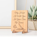 Personalized My Heart is With You during Your Time of Sorrow Wooden Memorial Card