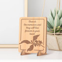 Personalized Cherish The Memories Wooden Memorial Card