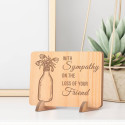 Personalized With Sympathy on the loss of Your Friend Wooden Memorial Card