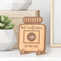 Personalized Get Well Soon Wooden Gift Card with Name