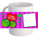 Personalized "2 Peas in a Pod" 11 oz Coffee Mug With Custom Photo