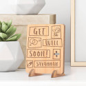 Personalized Get Well Soon Wooden Gift Card with Name