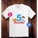 Personalized Pirate Birthday Youth Tagless, 100% Cotton T-Shirt, Hanes