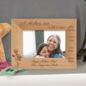 A Mother's Love Personalised Wooden Picture Frame