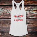 Personalized Drinking Margarita Bride Shirttail Satin Jersey Tank