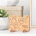Personalized Registered Nurse's Name Wooden Gift Card