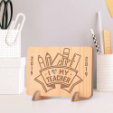 Personalized I Love My Teacher Wooden Gift Card with Date