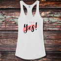 Personalized I Said Yes Shirttail Satin Jersey Tank