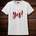 Personalized I Said Yes Ladies Nano-T Cotton T-Shirt, Hanes