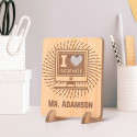 Personalized I Love Science Teacher's Wooden Gift Card