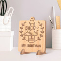 Personalized Back to School Teacher's Wooden Gift Card