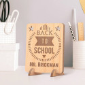 Personalized Back to School Teacher's Wooden Gift Card