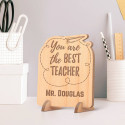 Personalized You are the Best Teacher Wooden Gift Card