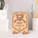 Personalized Fire Department's Member Name Wooden Card feat Face Mask