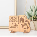 Personalized Best Realtor Wooden Gift Card