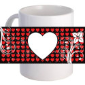 Personalized "Multiple Hearts" Beautiful Coffee Mug With Custom Image