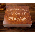 Luxurious Personalized 20 Count Burl Cigar Humidor with Humidifier