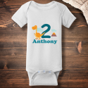 Personalized Birthday Kangaroo Short Sleeve Baby Rib Bodysuit