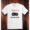 Personalized Leveled Up To Big Brother, 100% Cotton T-Shirt, Hanes
