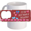 Personalized "Best Mum" Coffee Mug With Custom Printed Name Image Text