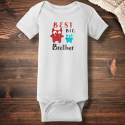 Personalized Best Big Brother Short Sleeve Baby Rib Bodysuit
