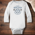 Personalized Can't Keep Calm, Going To Be A Big Brother Infant Long Sleeve Bodysuit