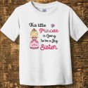 Personalized Little Princess Big Sister Toddler Fine Jersey Tee