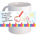 Best Teacher Coffee Mug With Custom Printed Name Message & Graphics