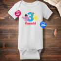 Personalized Birthday Infant Short Sleeve Baby Boy Rib Bodysuit