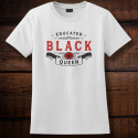 Personalized Educated Black Queen Graduation Ladies Cotton T-Shirt, Hanes