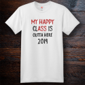 Personalized My Happy Class Graduation Cotton T-Shirt, Hanes