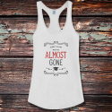 Personalized Almost Gone Shirttail Satin Jersey Tank