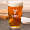 Personalized Name and Initial Choice 16 oz. Customizable Pint Glass