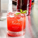 Personalized Valentine's Day Libbey Rocks / Old Fashioned Glass with Dimpled Base