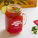 Personalized Happy Mother's Day Mason Jar, Drinking Jar with Handle 16 oz