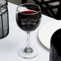 Personalized Wedding Core Balloon Wine Glass