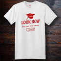 Personalized How Far We've Come Graduation Cotton T-Shirt, Hanes