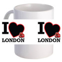 Personalized "I Love London" Coffee Mug With Custom Printed Name Image