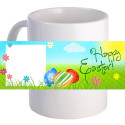 Personalized "Happy Easter!" Coffee Mug With Custom Printed Image Text