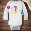 Personalized Unicorn Birthday Infant Long Sleeve Bodysuit