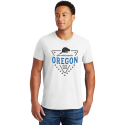 Personalized Oregon Men Cotton T-Shirt, Hanes