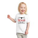 Personalized South Dakota, Tennessee, Texas, Utah, Vermont Toddler Jersey Tee