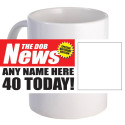 Beautiful Personalized "The DOB News" 11 oz Decorative Coffee Mug