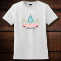 Personalized Christmas Greetings Ladies Cotton T-Shirt, Hanes